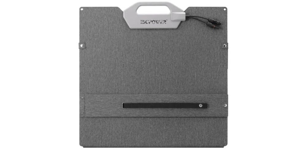 Panel fotowoltaiczny DJI POWER 200W, bagażnik, awaria, warunki, lekki, na białym tle składane etui panelu fotowoltaicznego frontem na wprost