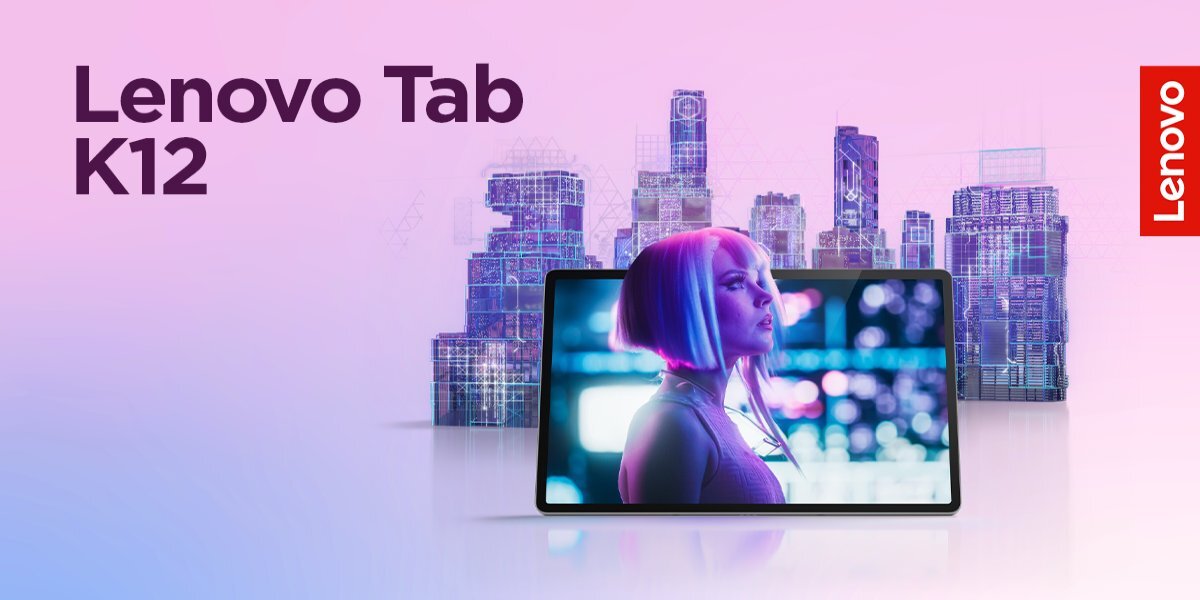 Tablet LENOVO Tab K12 TB361FU na jasnym tle.