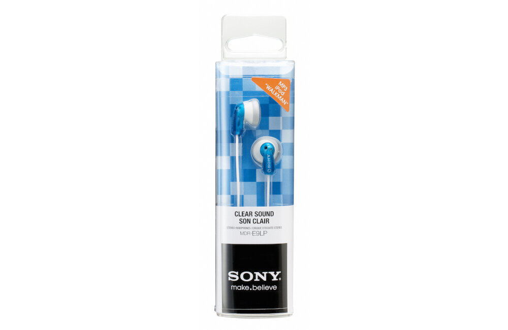 SŁUCHAWKI SONY MDR-E9LPL NIEBIESKO BIAŁE trwałość złącze mini jack długość przewodu
