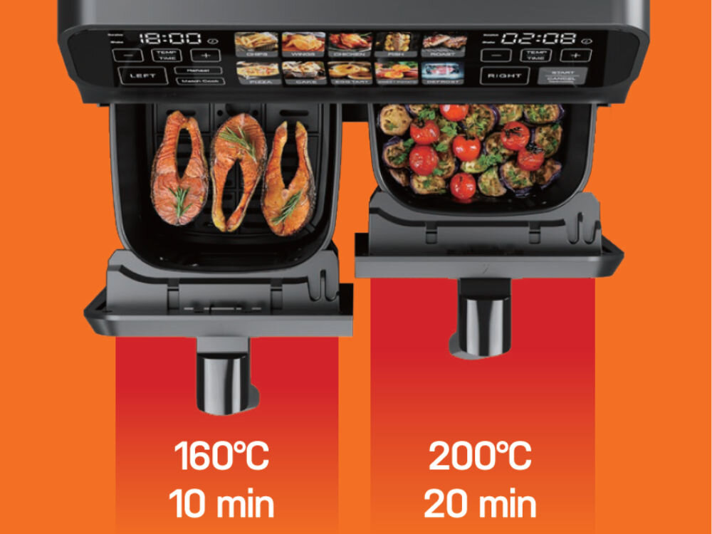 Frytownica AF720K dwie szuflady niezależne ustawienia oszczędność czasu