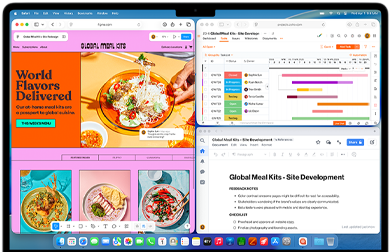 MacBook Air z wieloma otwartymi aplikacjami