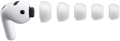 AirPods Pro 3, silikonowe wkładki, pięć rozmiarów