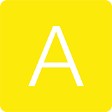 Kwadratowa ikona z dużą literą \'A\' na żółtym tle.