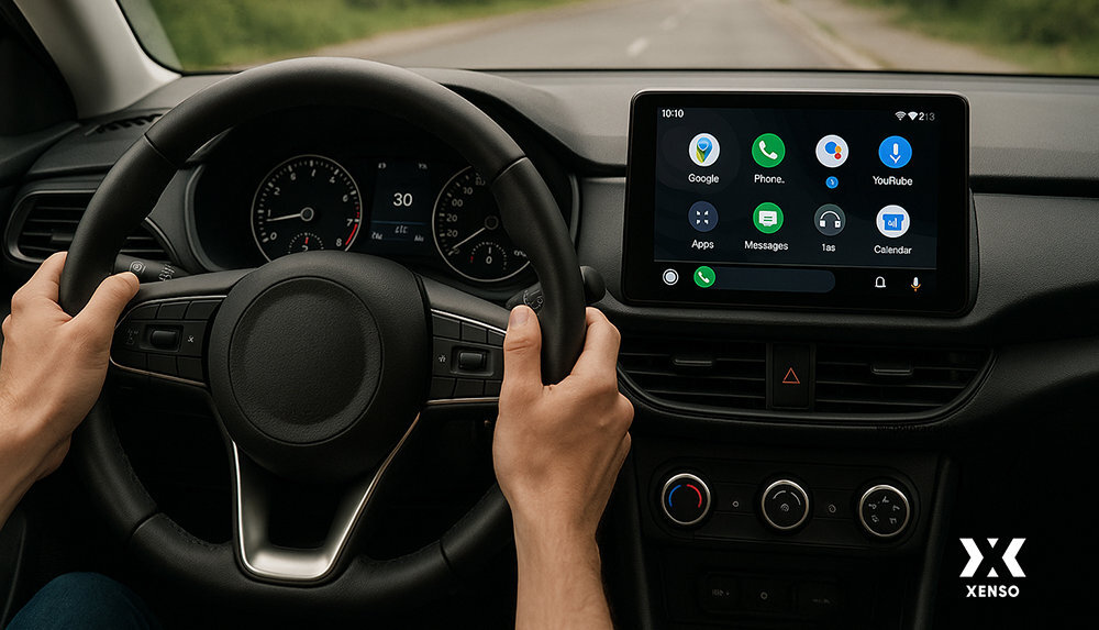 XENSO M1 Siri lub Google Assistant nawigację, muzykę, wiadomości czy połączenia - wnętrze auta