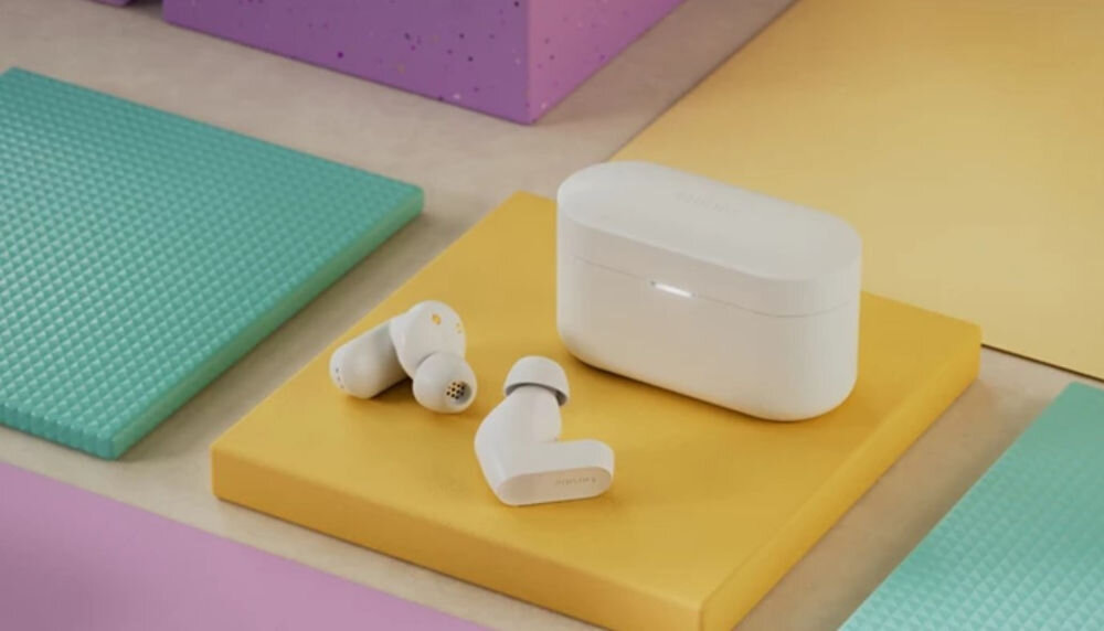 Słuchawki dokanałowe PHILIPS TAT3509GY/00, mikrofon, redukcja szumów, wyraźne połączenia, etui ładujące z słuchawkami dokanałowymi na papierowej kopercie