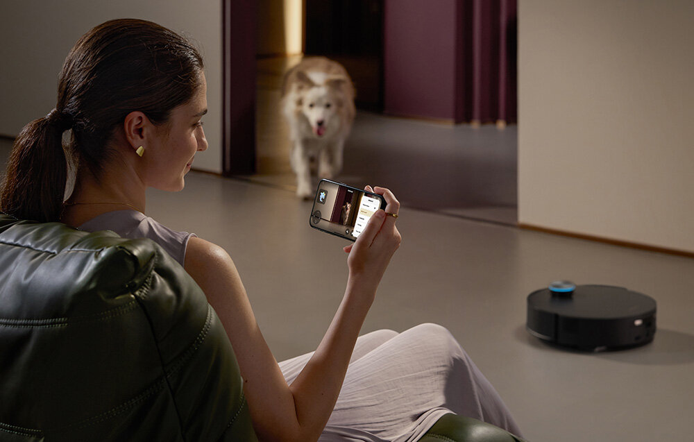 Robot sprzątający DREAME Aqua 10 Ultra Track Complete Czarny Łatwe sterowanie aplikacją Aplikacja mobilna kontrola po tworzenie harmonogramów sprzątania  bezprzewodowe aktualizacje OTA komendy głosowe