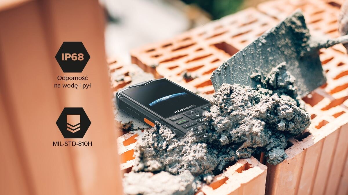 Telefon MYPHONE Hammer Horizon IP68 certyfikat militarny MIL-STD-810H 