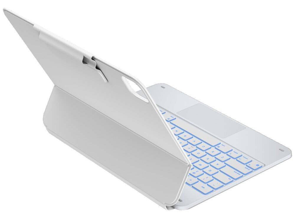 Etui na iPad Air 13 cali TYPECASE Edge, etui, ipad, ochrona, stabilne, polaczenie, bluetooth, Tył etui do tabletu z magnetycznym zawiasem i wycięciem na aparat.