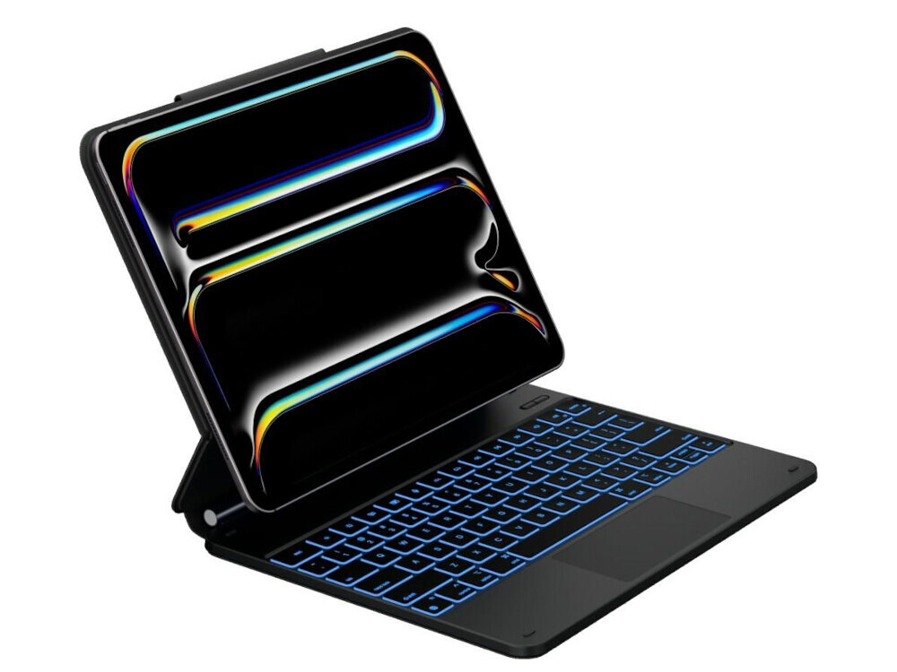 Etui na iPad Air 13 cali TYPECASE Edge, etui, ipad, klawiatura, touchpad, typecase, edge, wygodna, praca, Etui z klawiaturą i gładzikiem do tabletu w pozycji roboczej.
