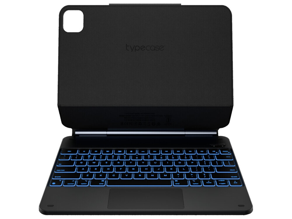 Etui na iPad Air 13 cali TYPECASE Edge, klawiatura, rgb, ipad, touchpad, gesty, wygoda, pracy, Klawiatura do tabletu z touchpadem i podświetlanymi przyciskami.