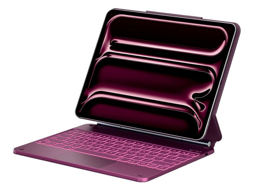 Etui na iPad Air 13 cali TYPECASE Edge, etui, ipad, klawiatura, touchpad, typecase, edge, wygodna, praca, Etui z klawiaturą i gładzikiem do tabletu w pozycji roboczej.