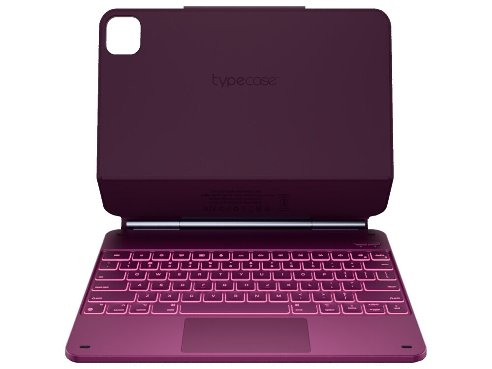 Etui na iPad Air 13 cali TYPECASE Edge, klawiatura, rgb, ipad, touchpad, gesty, wygoda, pracy, Klawiatura do tabletu z touchpadem i podświetlanymi przyciskami.