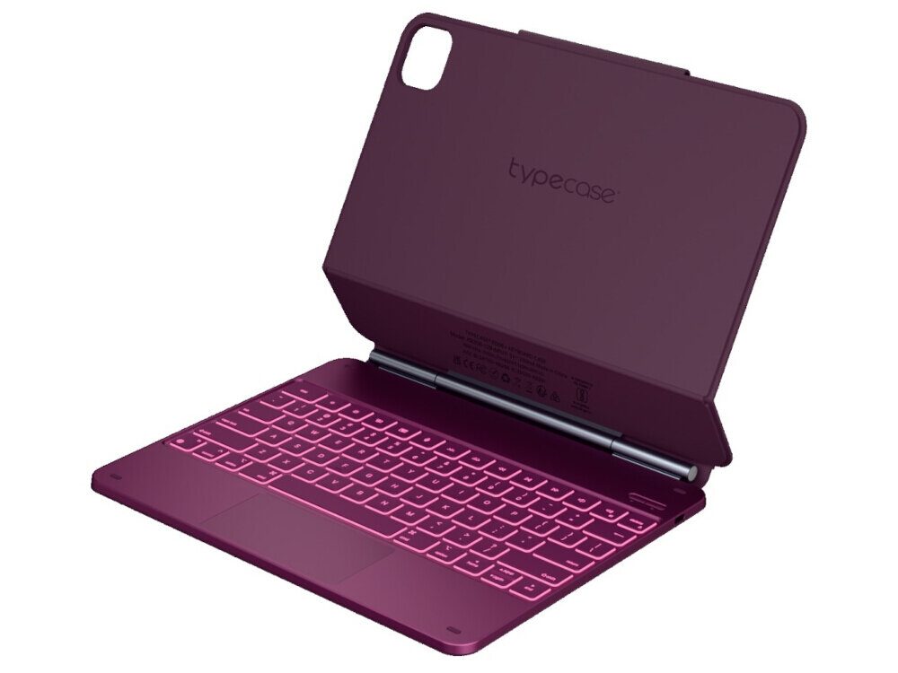 Etui na iPad Air 13 cali TYPECASE Edge, etui, ipad, ochrona, stabilne, polaczenie, bluetooth, Tył etui do tabletu z magnetycznym zawiasem i wycięciem na aparat.