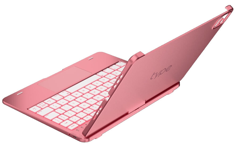 Etui na iPad Air 11 cali TYPECASE Flexbook Touch, Etui Typecase Flexbook Touch obrót 360 stopni, różne tryby pracy i wygodne ustawienie iPada, Tablet obrócony na zawiasie klawiatury w trybie podstawki.