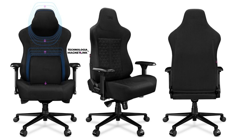 Fotel YUMISU 2052 Magnetic skóra naturalna minimalistyczny design 