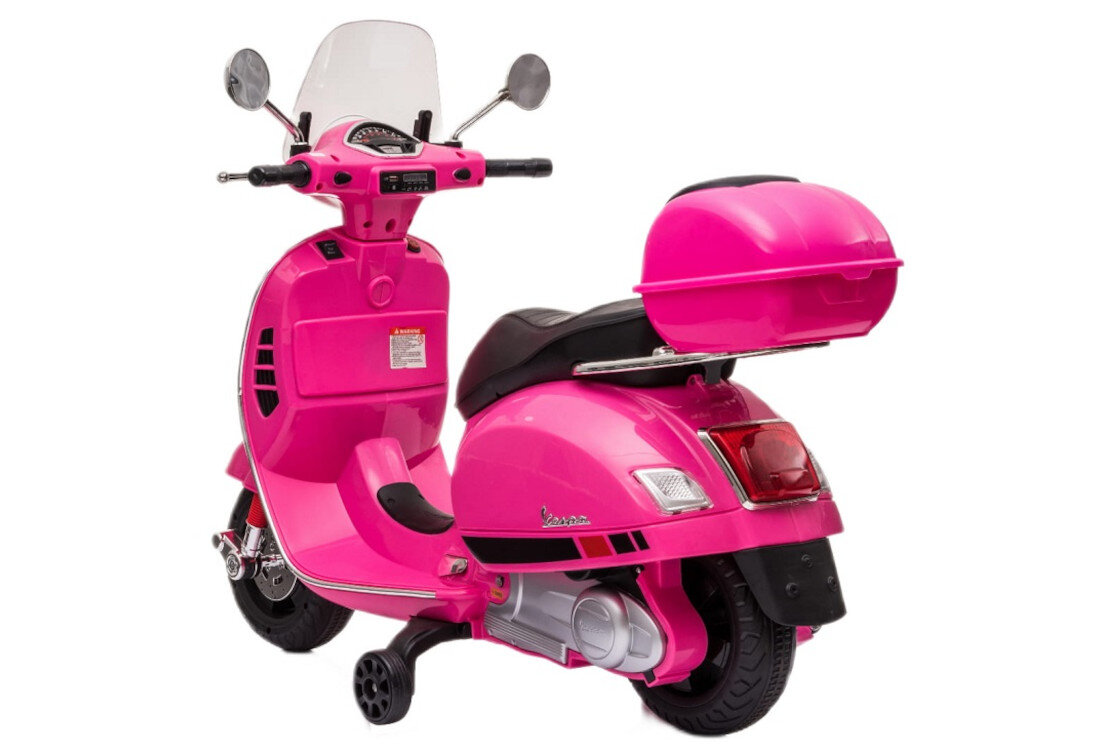 Jeździk SUN BABY Vespa Fuksja Bezpieczeństwo Wygod  Automatyczny hamuleca pedał gazu Stabilna konstrukcja koła z tworzywa sztucznego wygodne siedzisko zabawa