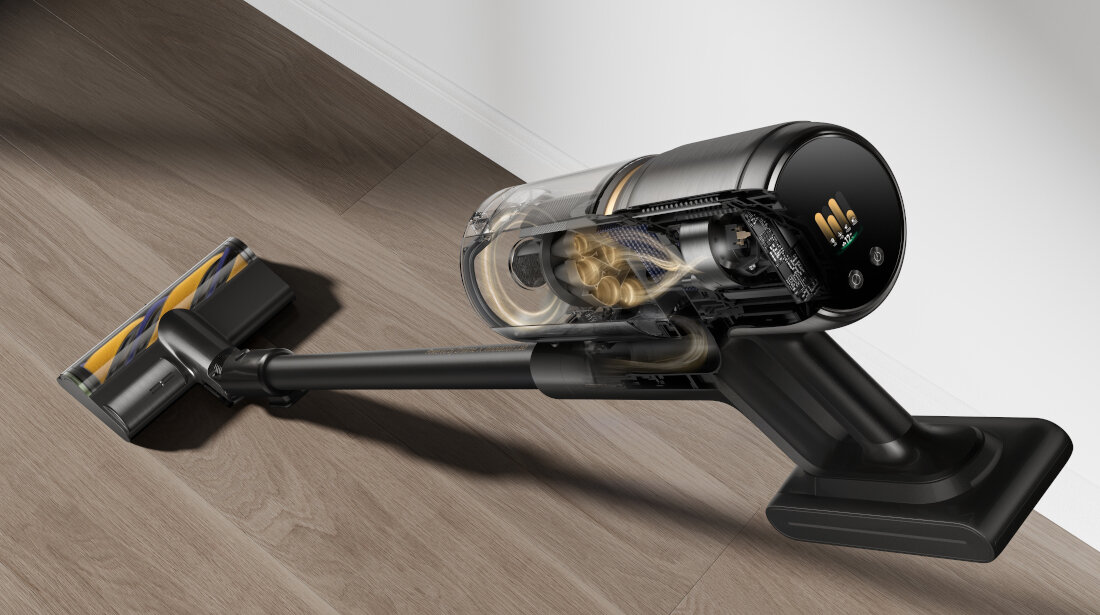 Odkurzacz DREAME Z30 Ultra Pełna kontrola wykrywa poziom zabrudzenia  dobiera optymalną moc ssania ekran LCD w czasie rzeczywistym świadome i precyzyjne sprzątanie
