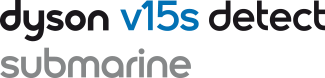 Logo z tekstem: \'dyson v15s detect submarine\'.