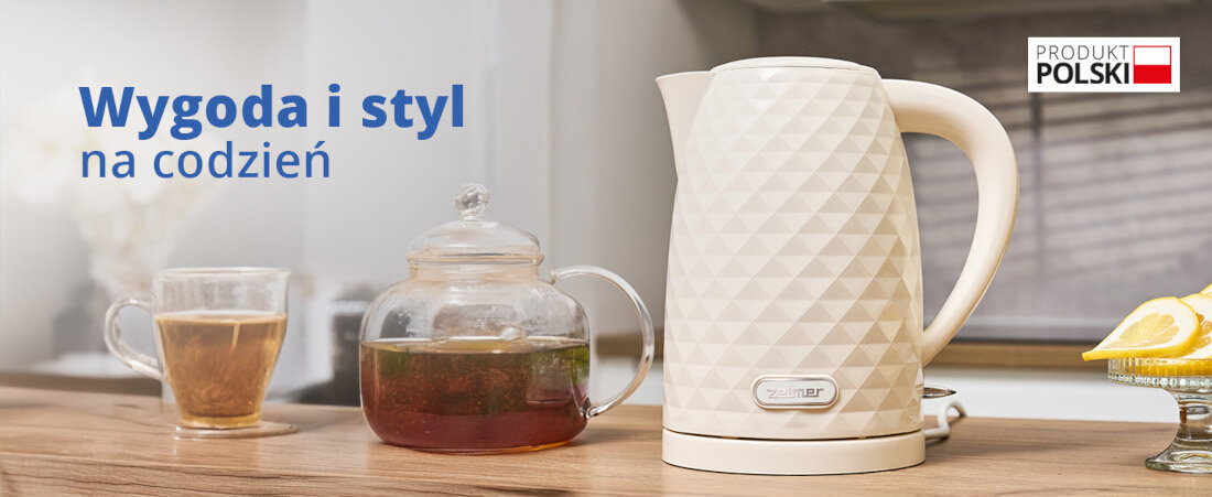 Czajnik ZELMER ZCK7632F Fryderyk wygląd design prezentacja wizualizacja Do każdej kuchni