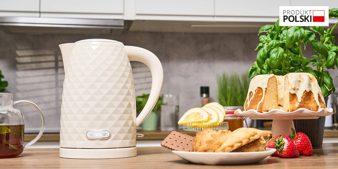 Czajnik ZELMER ZCK7632F Fryderyk Wyprodukowany w Polsce  polska myśl projektowa i precyzyjna lokalna produkcja potrzeby