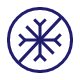 Ikona przedstawia niebieski symbol płatka śniegu przekreślony linią, co sugeruje funkcję No Frost.