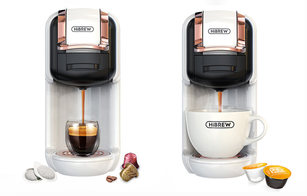 Ekspres HIBREW H2B 5w1 Biały pojemnosc 600 ml 1450 W moc cisnienie 19 bar