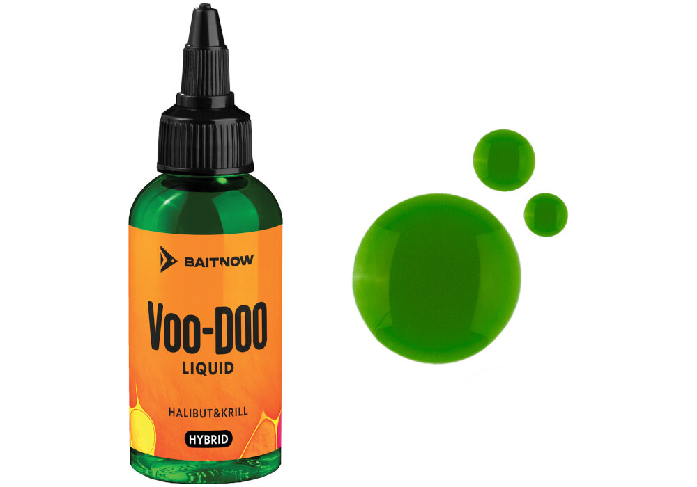 Liquid BAITNOW Voo-Doo Hybrid Halibut & Krill (50 ml)