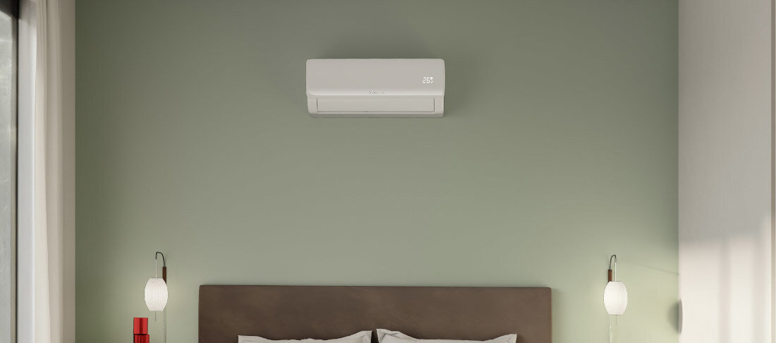 Klimatyzator Split, Pompa ciepła powietrze - powietrze ARISTON Nevis Evo 35 zdjęcie lifestyle Włoska elegancja Minimalistyczna forma i subtelne wykończenie wymiary