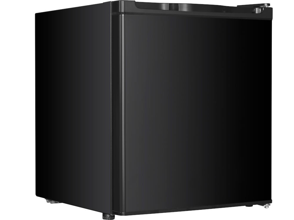 Lodówka GOTZE&JENSEN RB150K 51.5 cm Mała lodówka wolnostojąca Götze & Jensen widoczna z boku, prezentująca nowoczesny design i gładkie wykończenie frontu. 