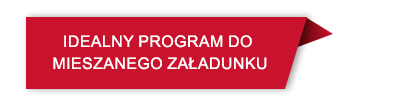 Czerwony prostokąt z tekstem: \'IDEALNY PROGRAM DO MIESZANEGO ZAŁADUNKU\'.