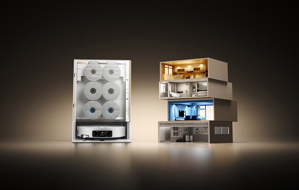 Robot sprzątający DREAME Matrix 10 Ultra Biały Trzy zbiorniki na płyny System trzech oddzielnych zbiorników samodzielnie decydować o częstotliwości dozowania kontrola proces dopasowanie potrzeby