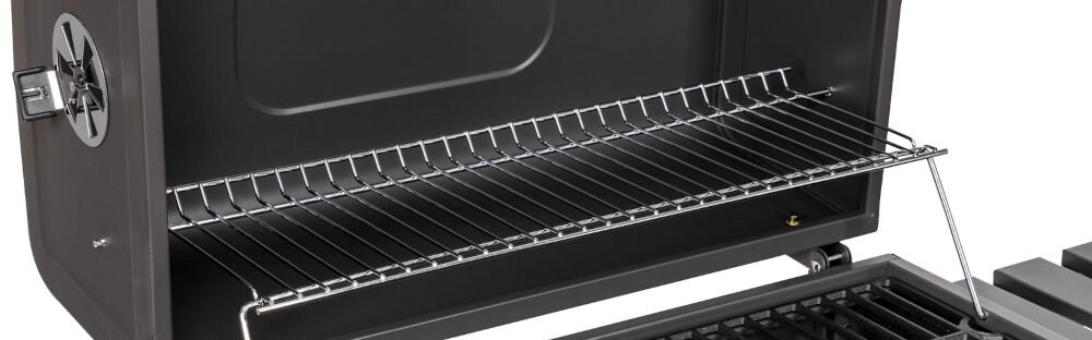 Grill węglowy ACTIVA Angular 11245L 57.5 x 42 cm dodatkowy ruszt wbudowany w pokrywę podtrzymywanie temperatury gotowych dań podgrzewanie pieczywa przygotowanie dodatków do dań głównych utrzymanie porządku synchronizacja serwowania posiłków 