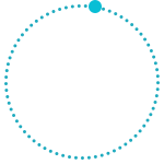 Ikona przedstawia niebieski symbol pralki z kropką na górze, na białym tle.