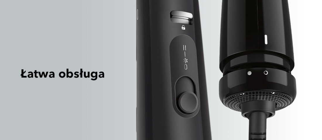 Suszarko-lokówka BRAUN AS150E przewód długość Łatwa obsługa przełącznik suwakowy Wyjmowany tylny filtr czyszczenie