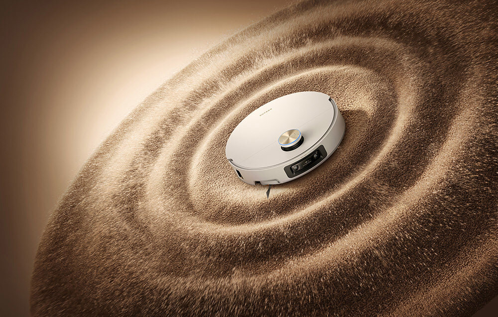 ROBOT SPRZĄTAJĄCY DREAME X60 Ultra Complete Biały Pełna kontrola na dywanach automatycznie unosi pady mopujące do 10,5 mm boczną szczotkę do 10 mm ochrona dywanów  W aplikacji możesz aktywować tryb Intensive Carpet Cleaning