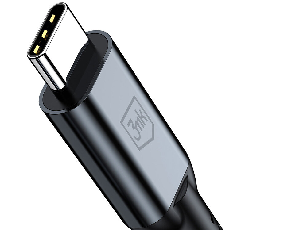 Kabel USB-C - USB-C 3MK Hyper Cable N-Series Thunderbolt 4 8K 60Hz 240W 1 m Czarny kv początek opisu