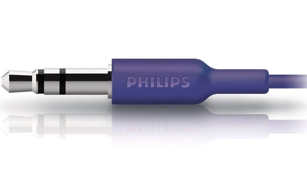 Słuchawki Douszne PHILIPS SHE3590BK Fioletowy - Przewód Audio
