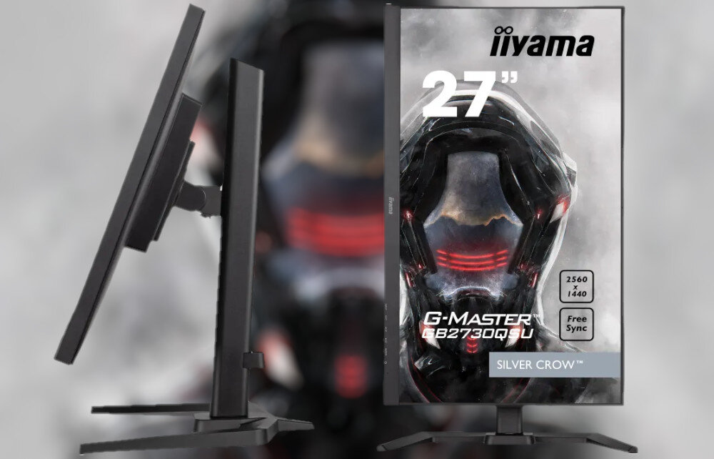 Monitor IIYAMA G-Master GB2730QSU-B5 podstawa regulacja nachylenie wysokość PIVOT
