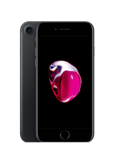 Na obrazie widoczny jest czarny smartfon z wyświetlaczem, na którym znajduje się abstrakcyjna grafika w kolorach różowym i białym. W tle widać tylną część urządzenia z pojedynczym obiektywem aparatu.