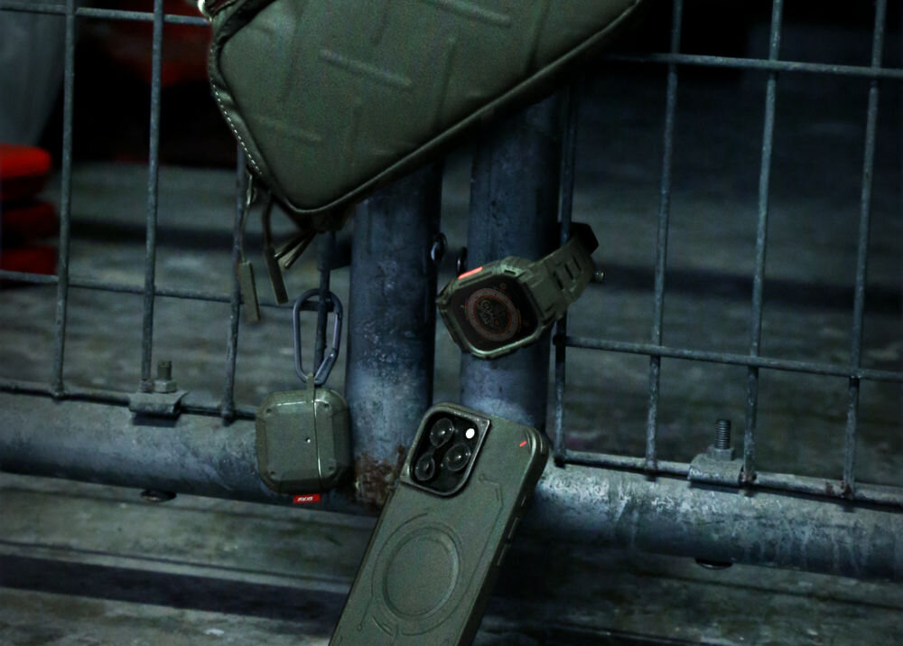 pasek etui skinarma mecha apple watch 45 44 mm czarny