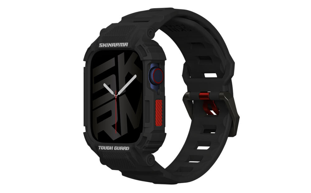 pasek etui skinarma mecha apple watch 45 44 mm czarny