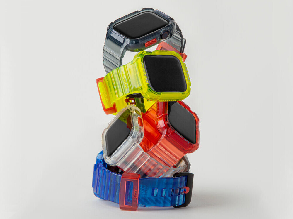 pasek etui skinarma saido apple watch 45 44 mm transparentny