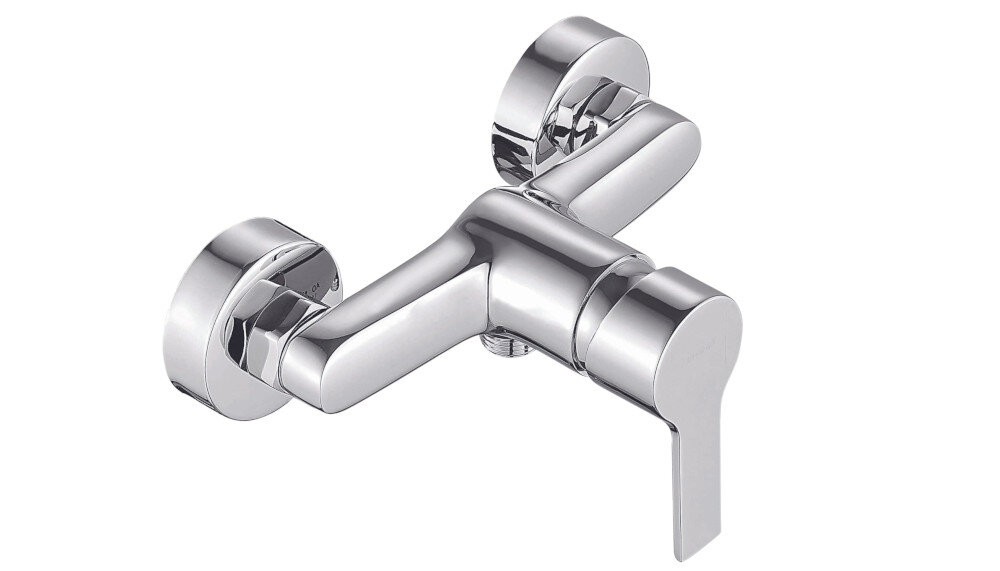 BATERIA PRYSZNICOWA INVENA BRALOS BN-07-001-A CHROM Bateria natryskowa ścienna w chromowanym wykończeniu z jednouchwytowym mieszaczem. Prosta forma pasuje do różnych aranżacji łazienki bateria natryskowa chrom jednouchwytowa ścienna design komfort użytkowania