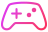 Ikona przedstawia różowy kontroler do gier z symbolem plusa i dwoma diamentami.