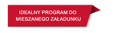 Czerwony prostokąt z tekstem: \'IDEALNY PROGRAM DO MIESZANEGO ZAŁADUNKU\'.