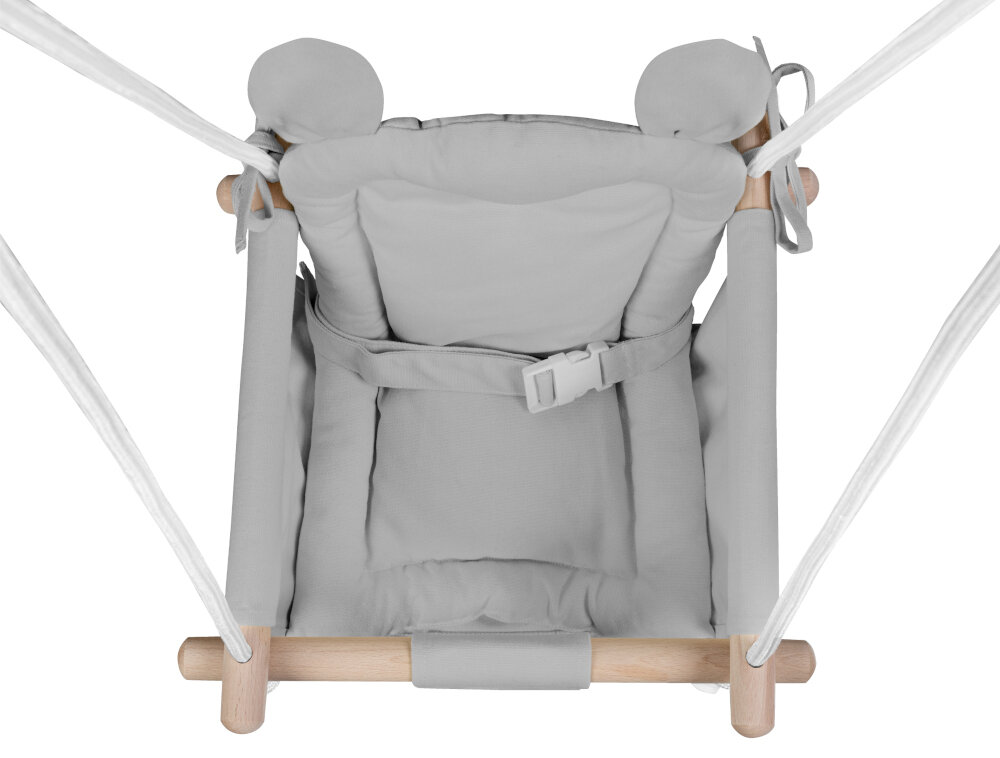 Huśtawka dla dzieci TULANO Hop 30 Szary Więcej niż zabawa działa na dziecko kojąco i wspomagająco uspokaja i wycisza rozwój psychoruchowy poczucia równowagi, koordynacji oraz orientacji przestrzennej  forma ćwiczenia mięśni głębokich i wzmacniania tułowia forma wsparcie