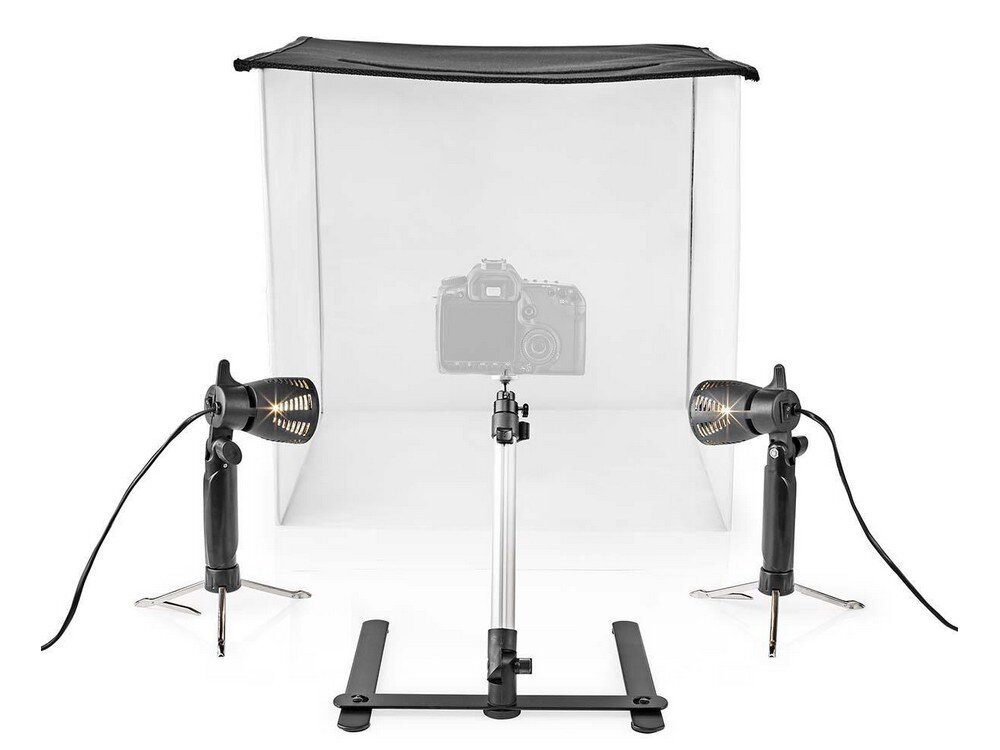 Nedis SKT012WT przenośne studio fotograficzne 60x60x60 cm LED 400 lm zestaw do zdjęć bez cieni