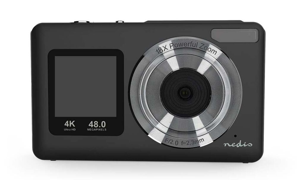 Aparat NEDIS PCAM2530BK zoom cyfrowy 4K 48 MP akumulator