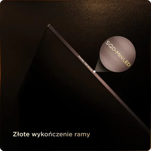 Kolaż z różnymi ujęciami telewizora TCL ukazującymi jego estetykę, porty, układ kabli, smukły design, złote wykończenie ramy