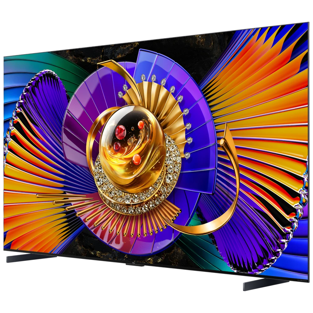 TCL 98C7L na przezroczystym tle